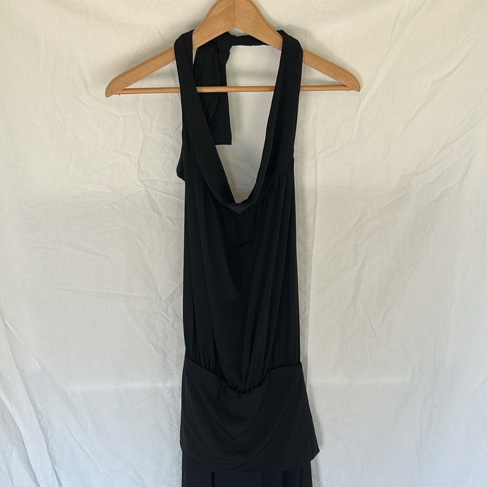 Frederick's of Hollywood Black Backless Halter Jumpsuit Size Large - Picture 4 of 7
